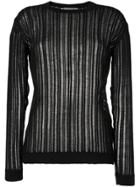 Maison Flaneur Crew Neck Knitted Sweater - Black