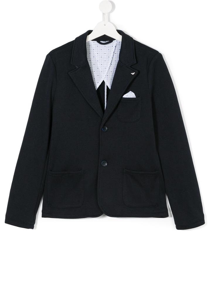 Armani Junior Chest Pocket Blazer - Blue