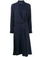 Cédric Charlier Shirt Midi Dress - Blue