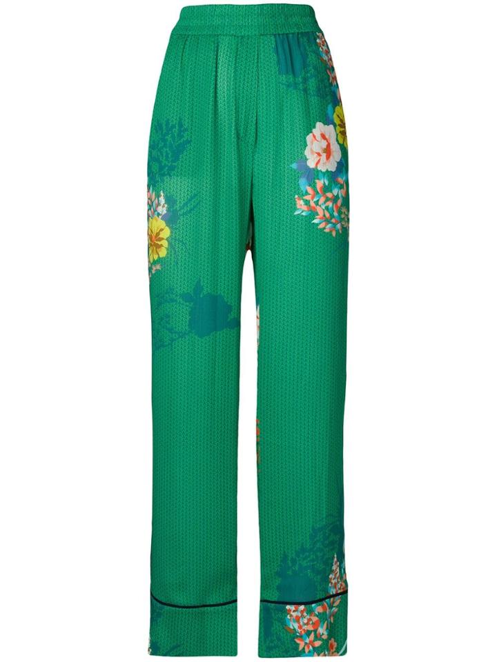 Alexis Desowa Floral Print Trousers - Green