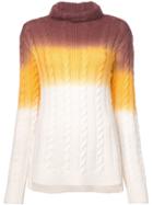 Sies Marjan Colour Block Cable Knit Sweater - White