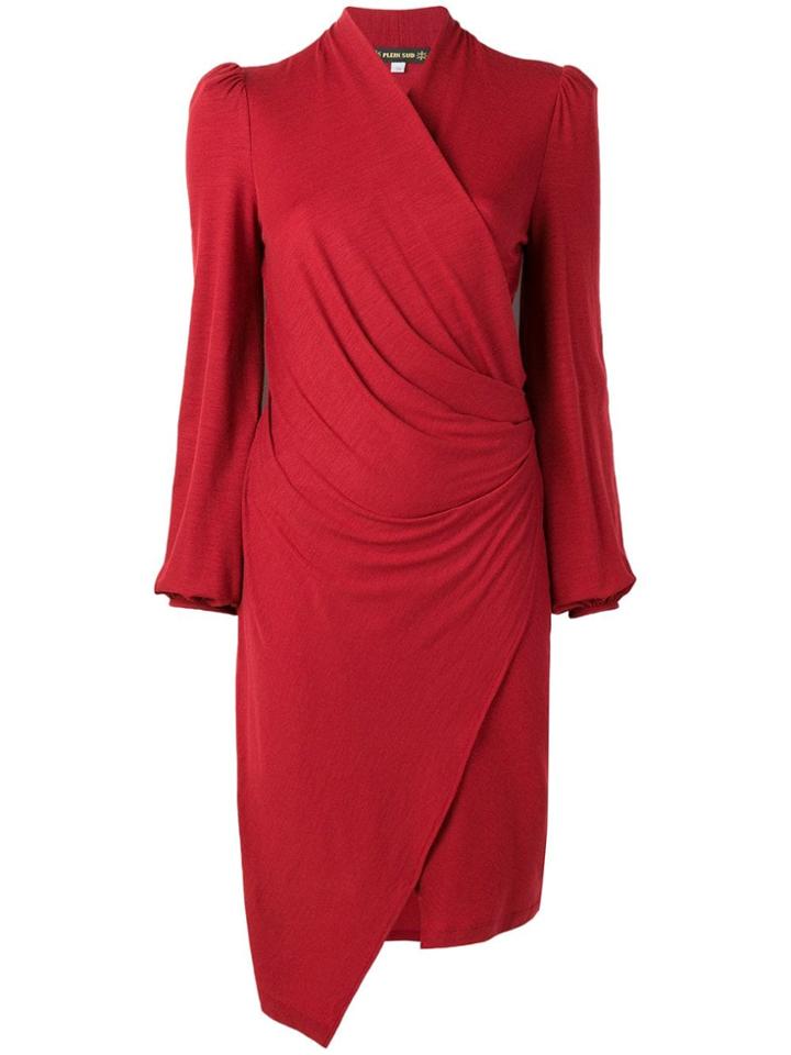 Plein Sud Wrap Knitted Dress - Red
