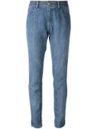 Chanel Vintage Zip Detail Slim-fit Jeans - Blue