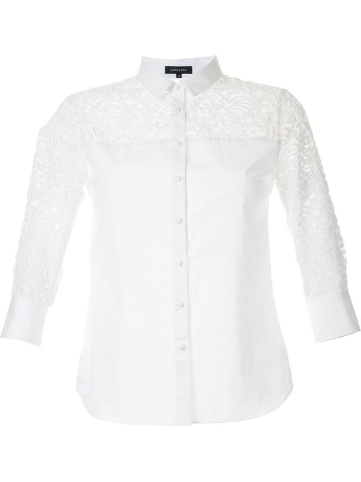 Loveless Paisley Texture Panel Button Down Shirt