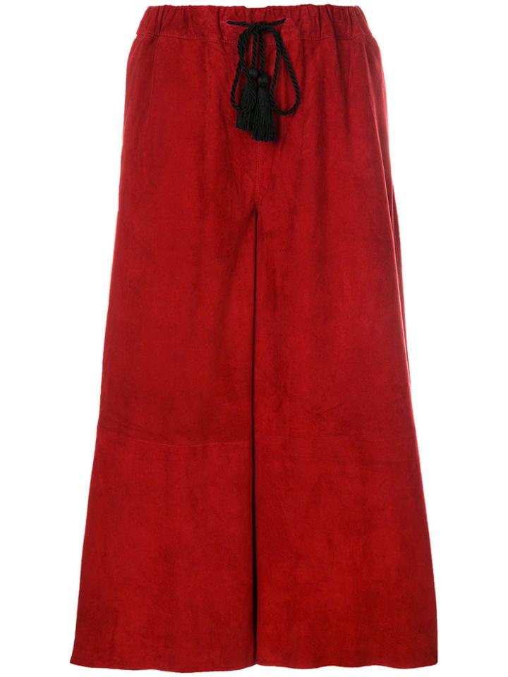 Forte Forte Cropped Wide-leg Trousers - Red