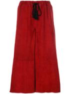 Forte Forte Cropped Wide-leg Trousers - Red