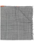 Faliero Sarti Houndstooth Pattern Scarf - White