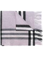 Burberry 'nova Check' Scarf, Women's, Pink/purple, Cashmere