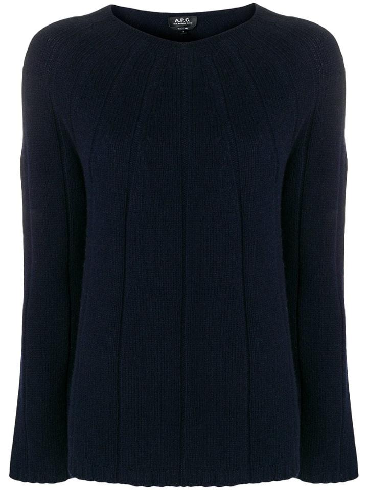 A.p.c. Perfectly Fitted Sweater - Blue