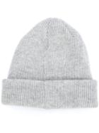 Norse Projects Ribbed Beanie Hat, Men's, Grey, Wool