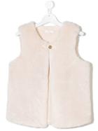 Chloé Kids Teen Faux Fur Gilet - Nude & Neutrals