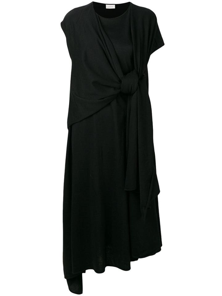 Lemaire Knot Detail T-shirt Dress - Black