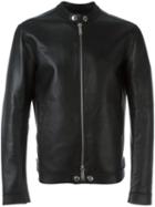 Dsquared2 Classic Biker Jacket, Men's, Size: 48, Black, Lamb Skin/viscose/polyamide/spandex/elastane