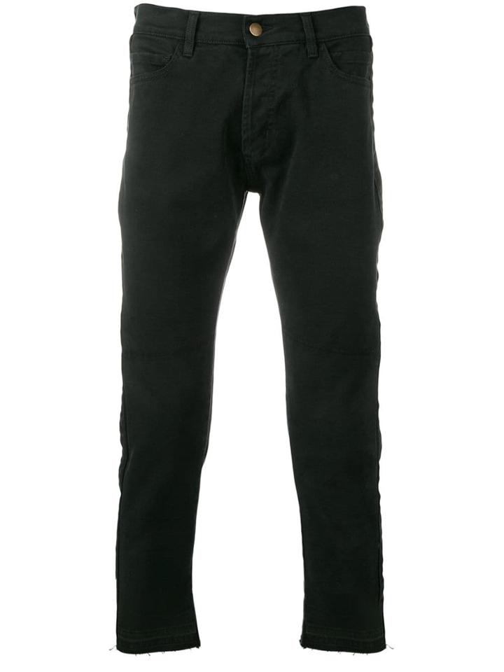 Christian Pellizzari Cropped Slim-fit Jeans - Black