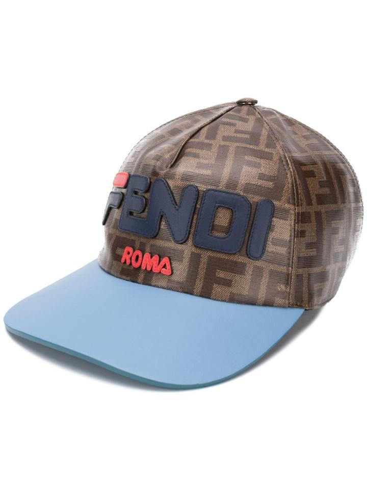 Fendi Fendi X Fila Logomania Cap - Brown