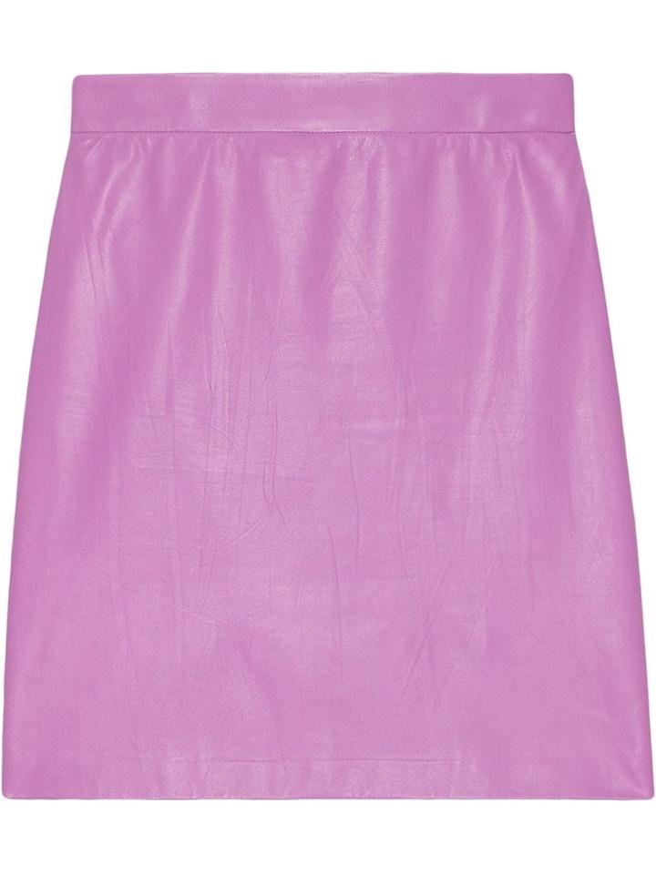Gucci Leather Mini Skirt - Pink