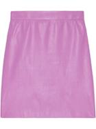 Gucci Leather Mini Skirt - Pink
