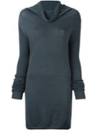 Rick Owens Cowl Neck Jumper, Women's, Size: Medium, Blue, Virgin Wool