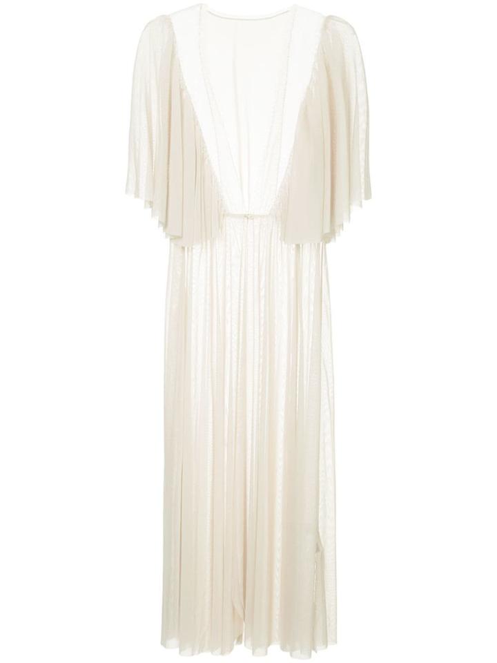 Tu Es Mon Trésor Mesh Midi Dress - Neutrals