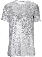 Nina Ricci Sequinned Blouse, Women's, Size: 38, Grey, Polyester/silk