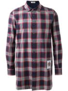 Education From Youngmachines Contrast Plaid Long Relaxed Fit Button Down Shirt