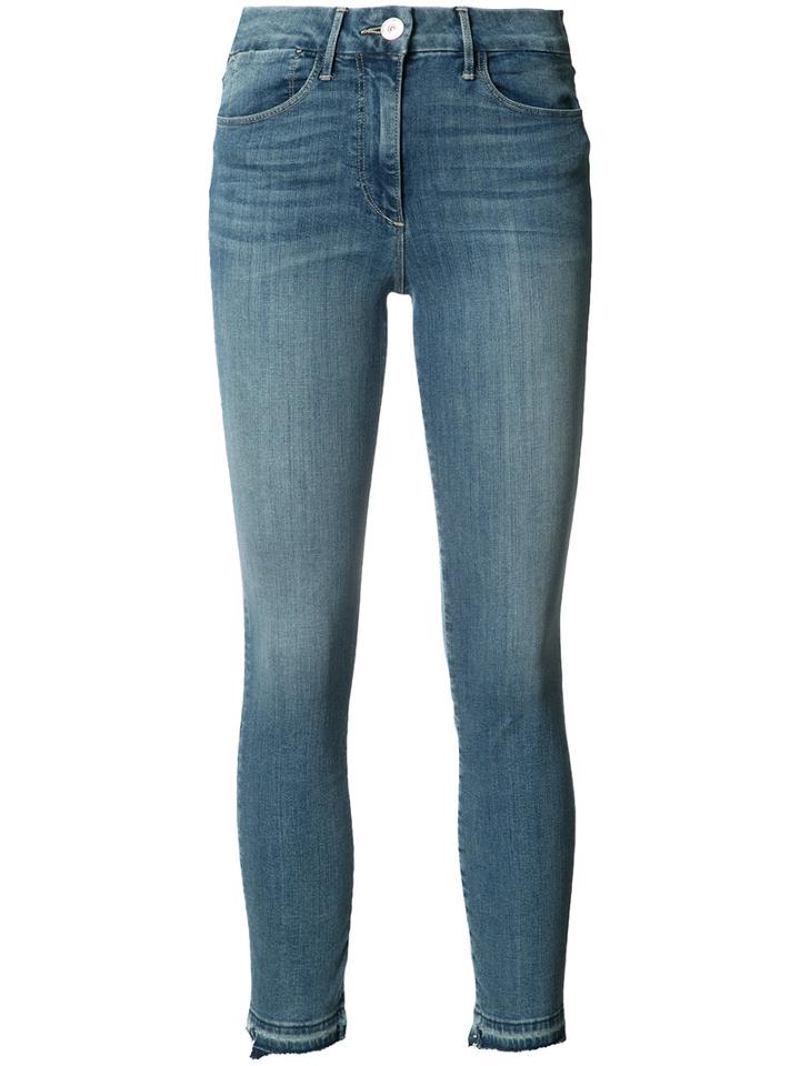 3x1 Skinny Cropped Jeans, Women's, Size: 30, Blue, Cotton/polyester/spandex/elastane