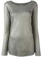Majestic Filatures 'metal Pewter' Jumper, Women's, Size: Iv, Grey, Silk/cotton/cashmere
