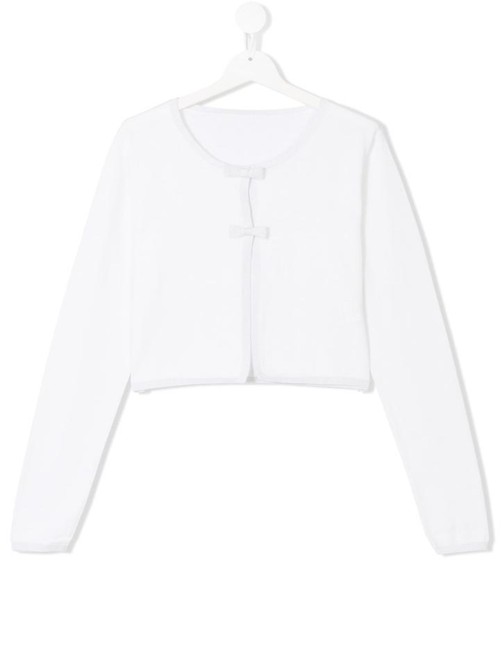 Lapin House Bow Detail Cardigan - White