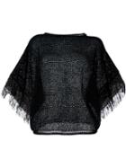 Issey Miyake Fringed Sleeve Pullover