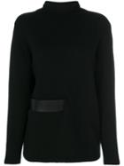 Tom Ford - Belted Polo Neck Sweater - Women - Lamb Skin/cashmere - M, Black, Lamb Skin/cashmere