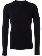 Stone Island Shadow Project Crew Neck Jumper, Men's, Size: Large, Blue, Polyester/wool