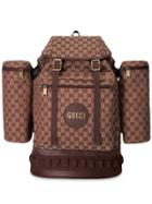 Gucci Large Gg Canvas Backpack - Brown