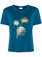 Saint Laurent Sunset Print T-shirt - Blue