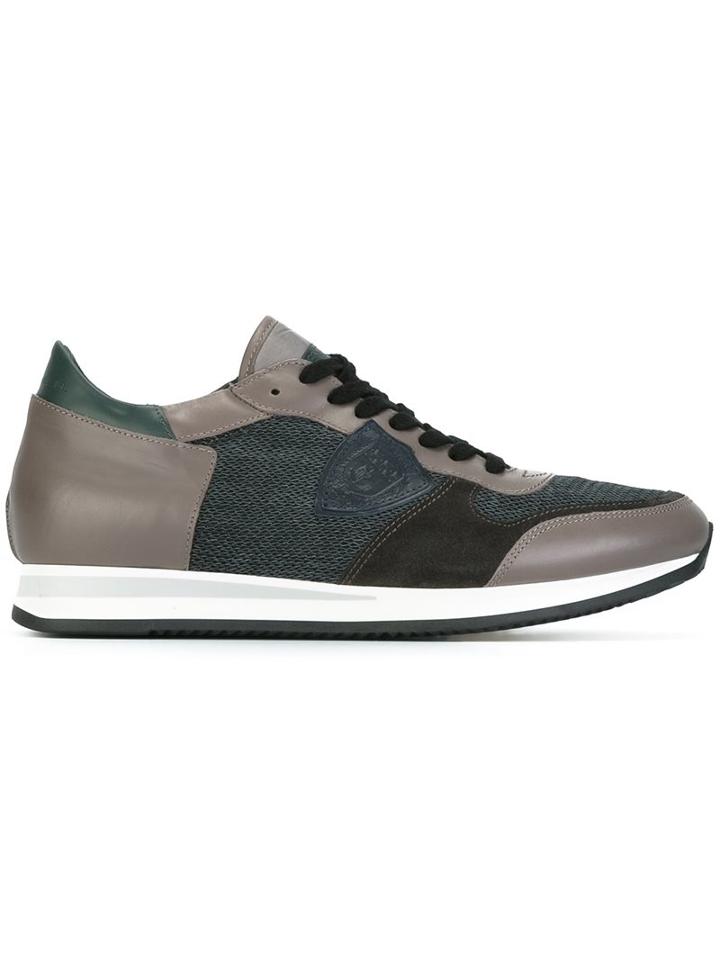 Philippe Model Panelled Low Top Sneakers