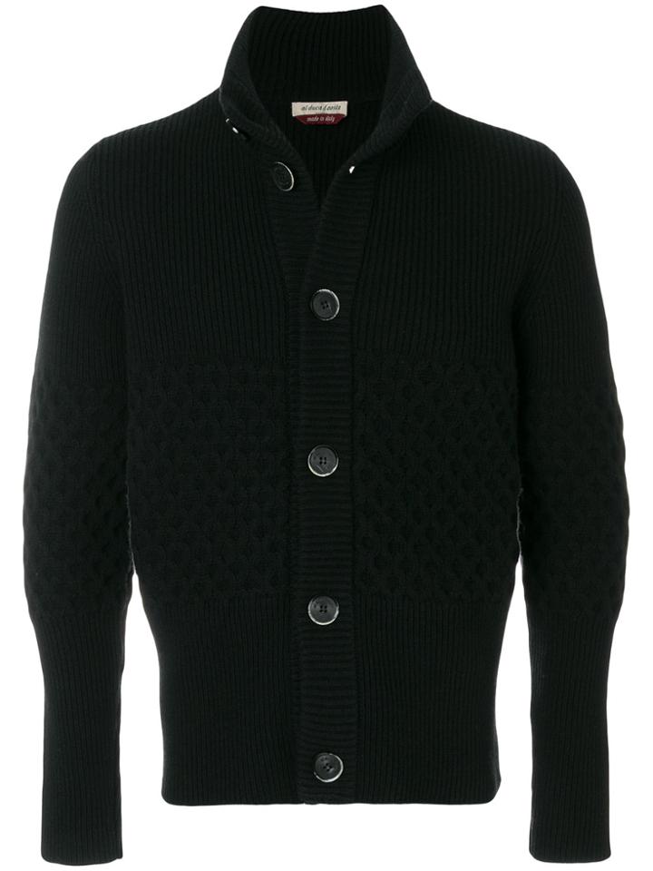 Al Duca D'aosta 1902 Textured Knit Cardigan - Black