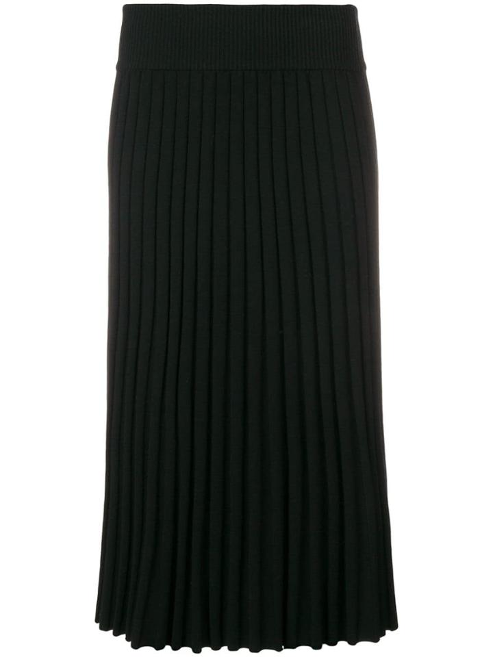 Paskal Pleated Midi Skirt - Black