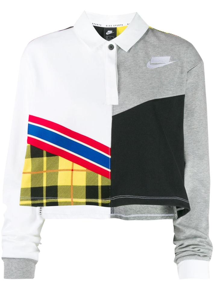 Nike Crop Polo Top - Grey