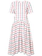 Rosie Assoulin Checked Flared Dress - White