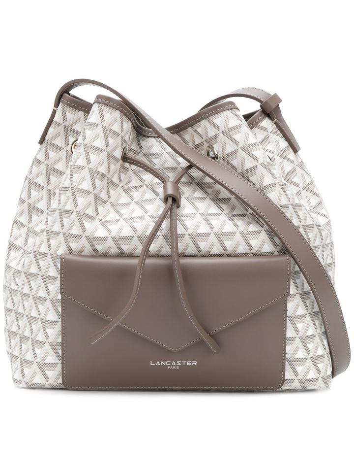 Lancaster - Envelope Pocket Bucket Bag - Women - Leather - One Size, White, Leather