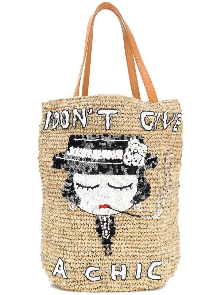 Mua Mua Chic Sequinned Tote Bag - Nude & Neutrals