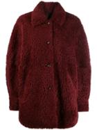 Isabel Marant Sarvey Shearling Coat - Red