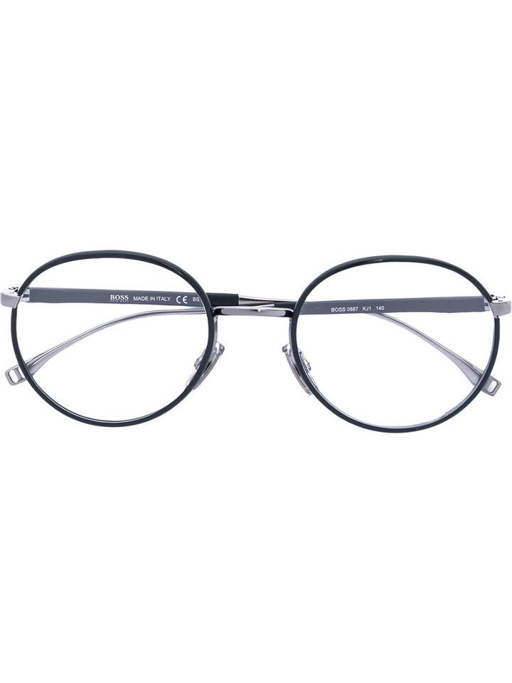 Boss Hugo Boss - Thin Round Frame Glasses - Unisex - Metal (other) - One Size, Black, Metal (other)