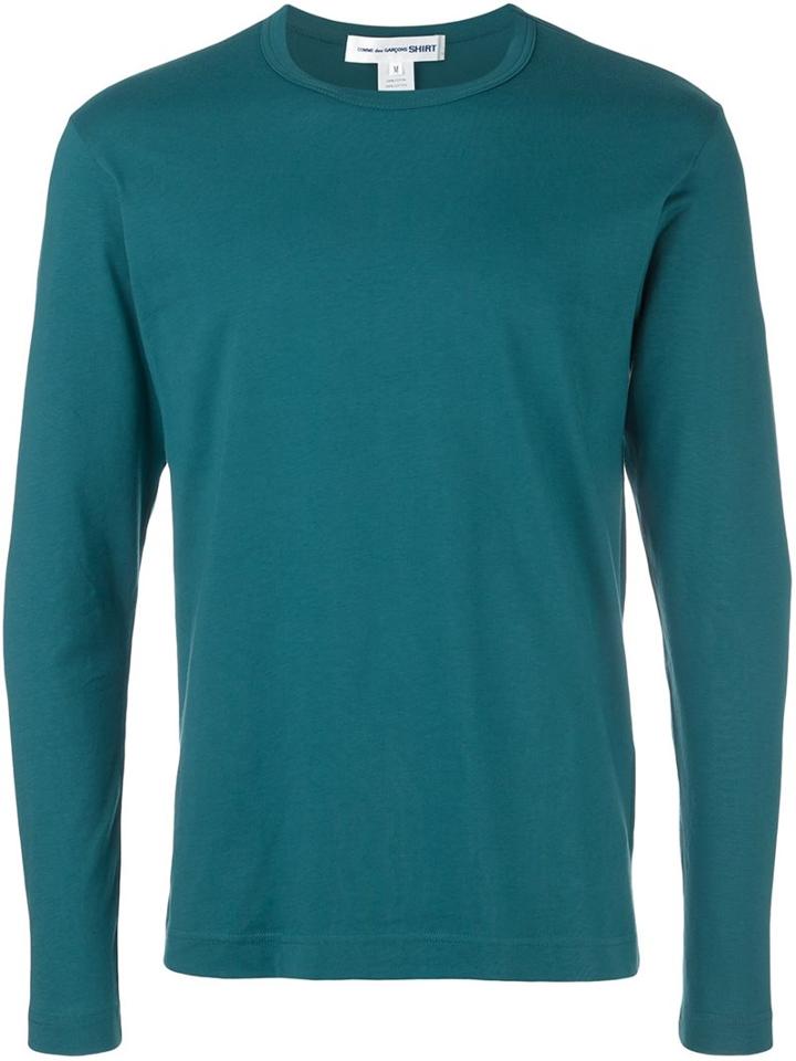 Comme Des Garçons Shirt Long Sleeve T-shirt, Men's, Size: Medium, Blue, Cotton