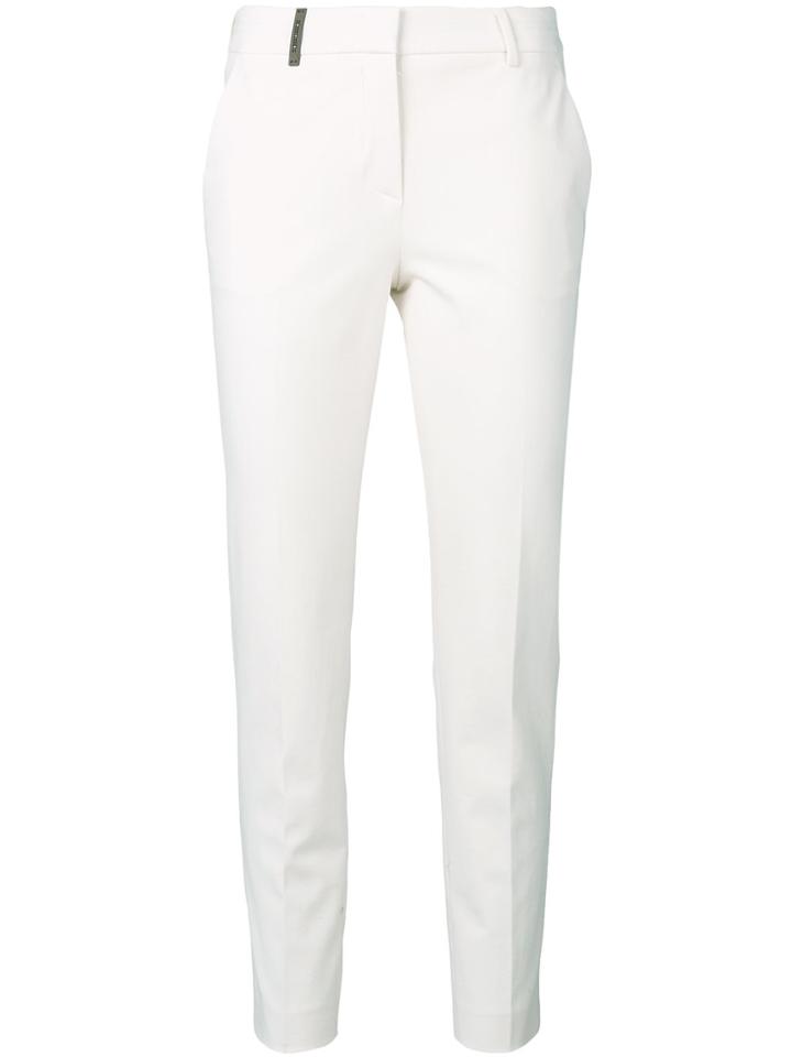 Peserico Tailored Cropped Trousers - White