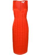 Dvf Diane Von Furstenberg Fitted Midi Dress - Yellow