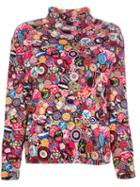 Kenzo Vintage Multi-print Polo Neck Top