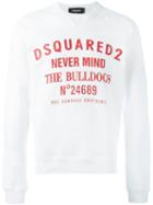 Dsquared2 Never Mind The Bulldogs Sweatshirt, Men's, Size: Small, White, Cotton