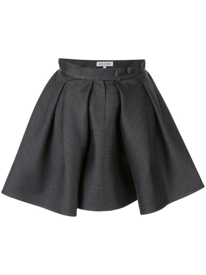 Dice Kayek Full Shaped Mini Skirt - Grey