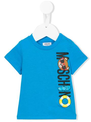 Moschino Kids - Logo Print T-shirt - Kids - Cotton - 9-12 Mth, Blue