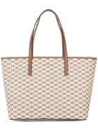 Michael Michael Kors - Monogram Print Tote - Women - Leather - One Size, Women's, Nude/neutrals, Leather